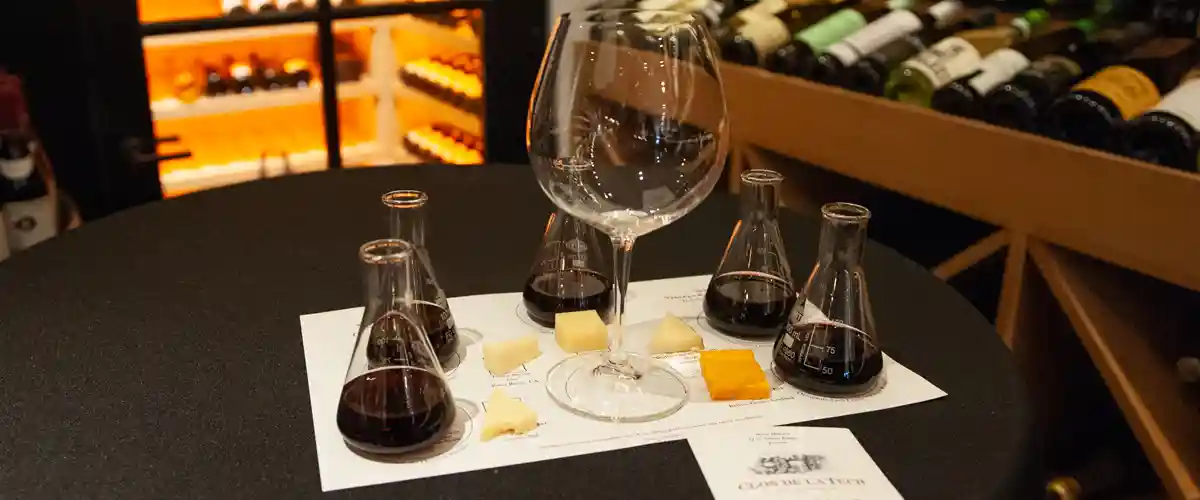 Wine and Cheese On a Table